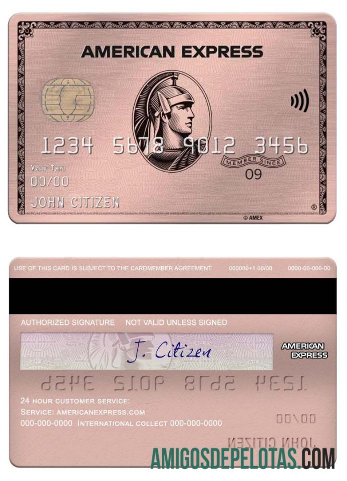 Cartão Amex Rose Gold dos EUA Missouri Together Credit Union Bank exemplo